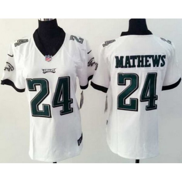 Women's Philadelphia Eagles #24 Ryan Mathews Nike White Game Jersey