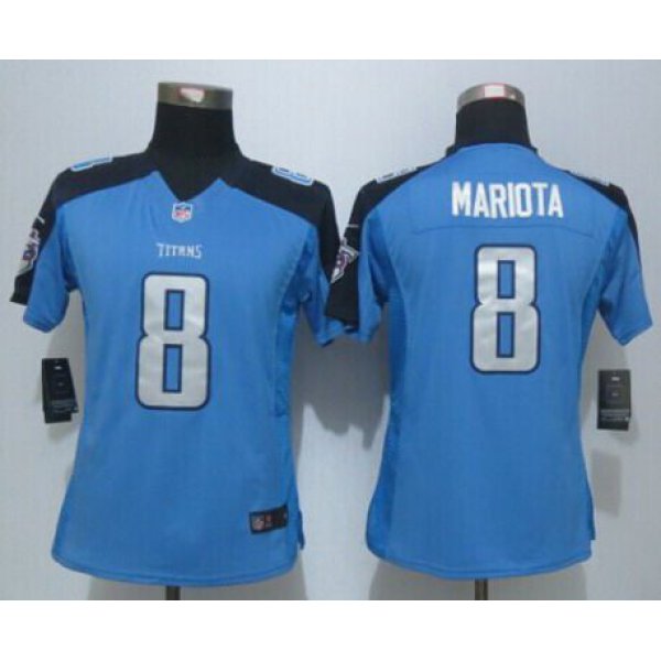 Women's Tennessee Titans #8 Marcus Mariota Nike Light Blue Limited Jersey