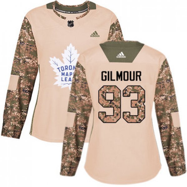 Adidas Toronto Maple Leafs #93 Doug Gilmour Camo Authentic 2017 Veterans Day Women's Stitched NHL Jersey