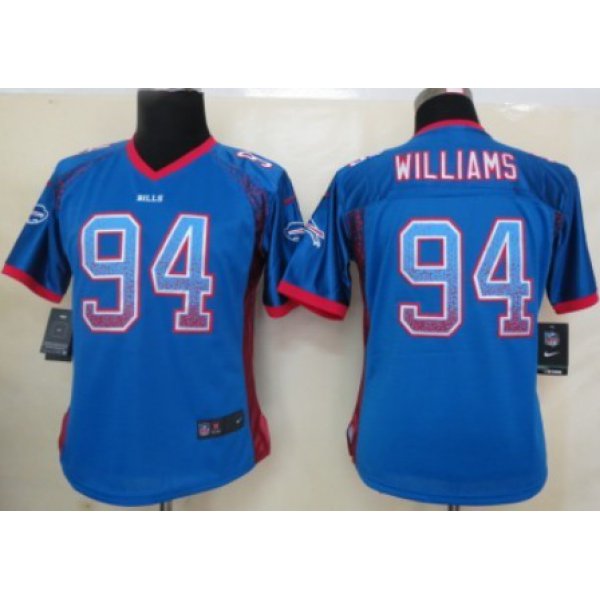Nike Buffalo Bills #94 Mario Williams Drift Fashion Blue Womens Jersey