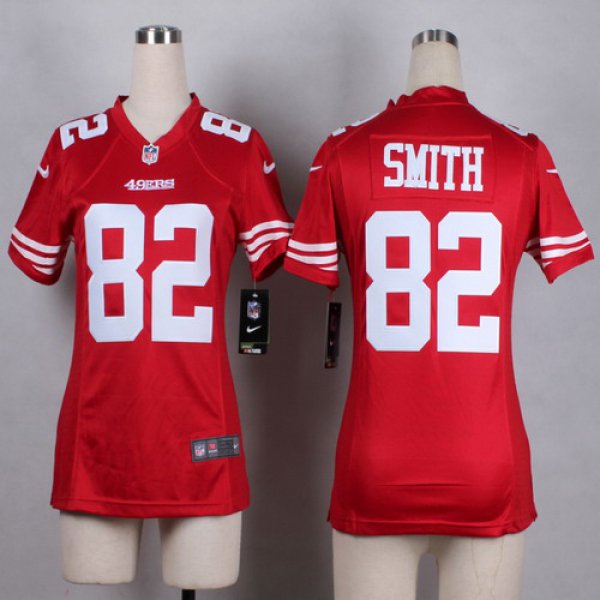 Nike San Francisco 49ers #82 Torrey Smith Red Game Womens Jersey