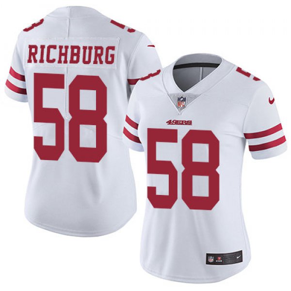 Nike 49ers #58 Weston Richburg White Women's Stitched NFL Vapor Untouchable Limited Jersey