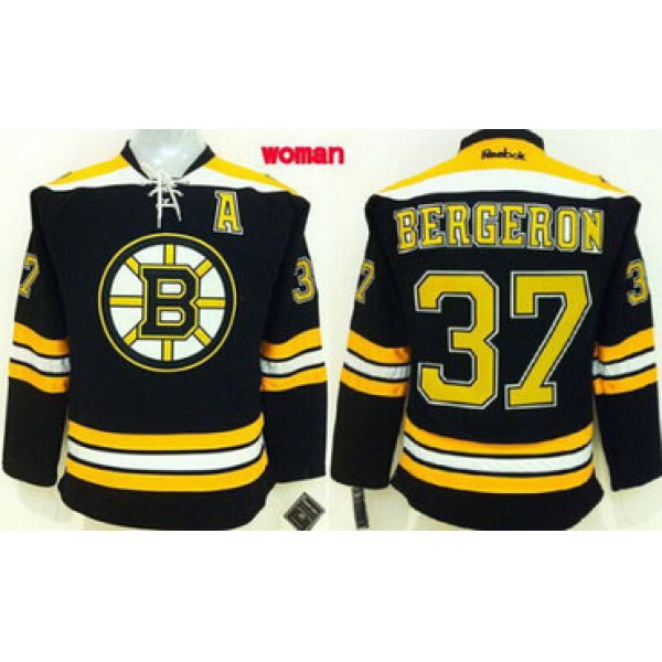 Boston Bruins #37 Patrice Bergeron Black Womens Jersey