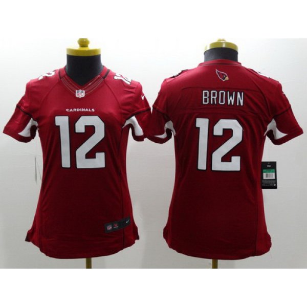 Nike Arizona Cardinals #12 John Brown Red Limited Womens Jersey