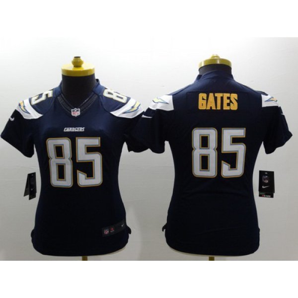 Nike San Diego Chargers #85 Antonio Gates 2013 Navy Blue Limited Womens Jersey