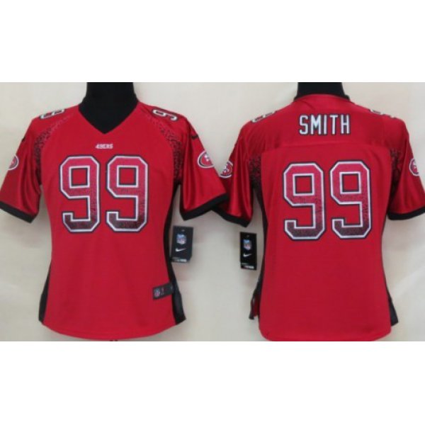 Nike San Francisco 49ers #99 Aldon Smith Drift Fashion Red Womens Jersey