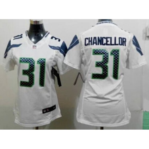 Nike Seattle Seahawks #31 Kam Chancellor White Game Womens Jersey