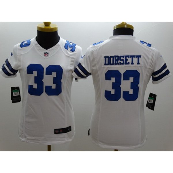 Nike Dallas Cowboys #33 Tony Dorsett White Limited Womens Jersey