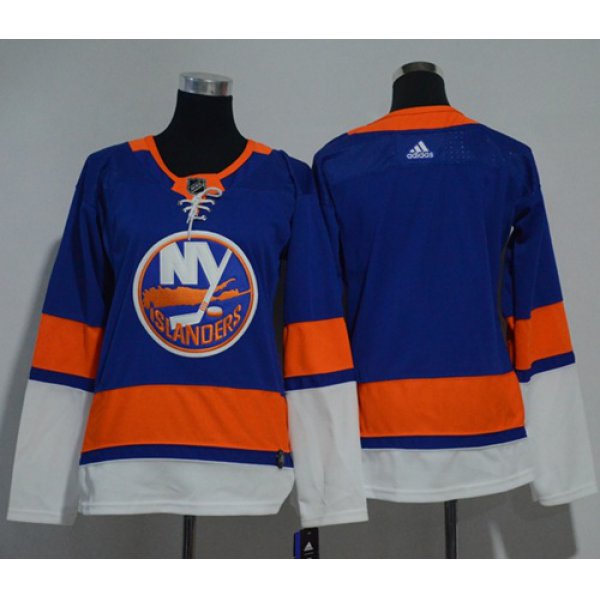 Adidas New York Islanders Blank Royal Blue Home Authentic Women's Stitched NHL Jersey