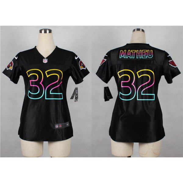 Nike Arizona Cardinals #32 Tyrann Mathieu Pro Line Black Fashion Womens Jersey