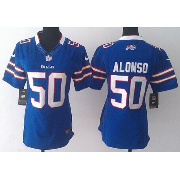 Nike Buffalo Bills #50 Kiko Alonso White Limited Womens Jersey