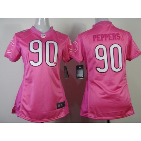 Nike Chicago Bears #90 Julius Peppers Pink Love Womens Jersey