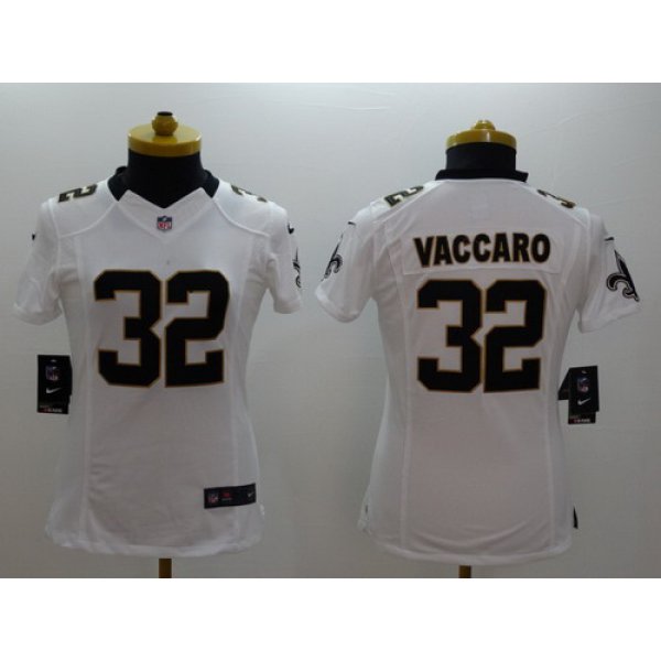 Nike New Orleans Saints #32 Kenny Vaccaro White Limited Womens Jersey