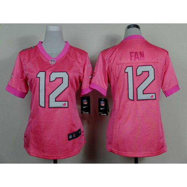 Nike Seattle Seahawks #12 Fan Pink Love Womens Jersey