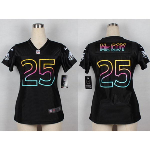Nike Philadelphia Eagles #25 LeSean McCoy Black Fashion Womens Jersey