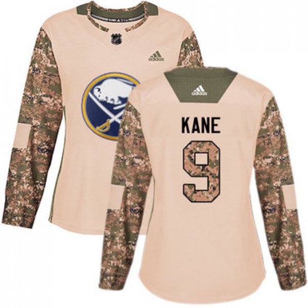 Adidas Buffalo Sabres #9 Evander Kane Camo Authentic 2017 Veterans Day Women's Stitched NHL Jersey