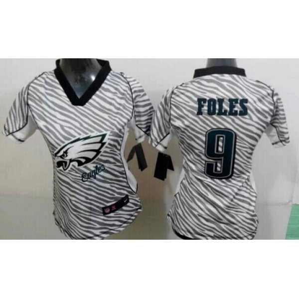 Nike Philadelphia Eagles #9 Nick Foles 2012 Womens Zebra Fashion Jersey