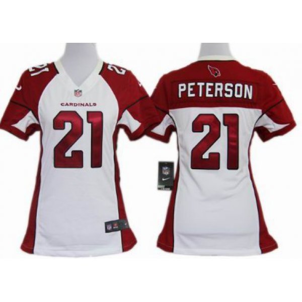 Nike Arizona Cardinals #21 Patrick Peterson White Game Womens Jersey