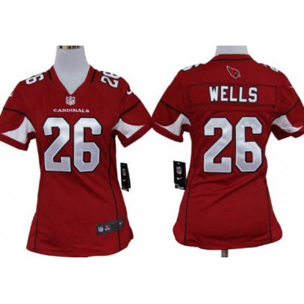 Nike Arizona Cardinals #26 Chris Wells Red Game Womens Jersey