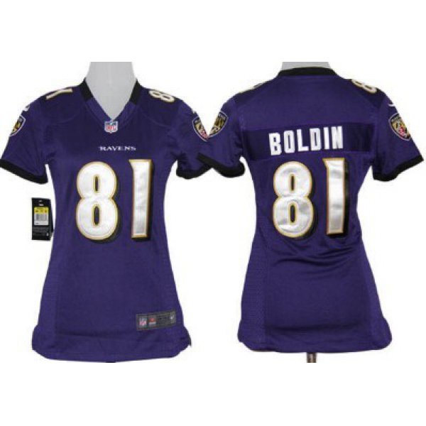 Nike Baltimore Ravens #81 Anquan Boldin Purple Game Womens Jersey