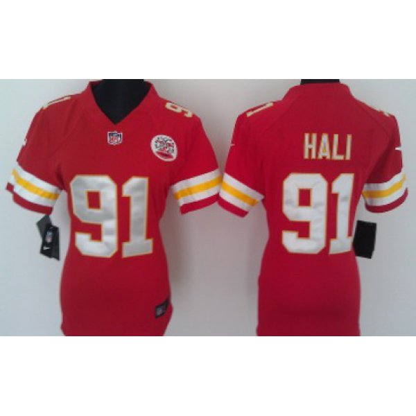 Nike Kansas City Chiefs #91 Tamba Hali Red Game Womens Jersey