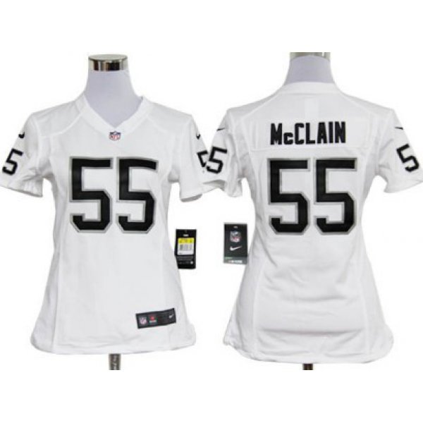 Nike Oakland Raiders #55 Rolando McClain White Game Womens Jersey