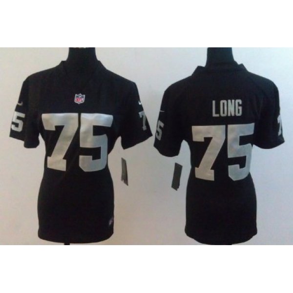 Nike Oakland Raiders #75 Howie Long Black Game Womens Jersey
