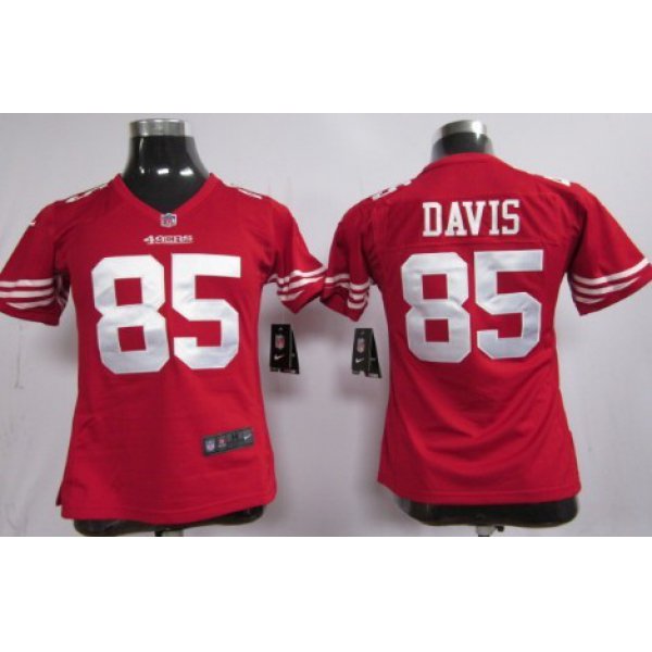 Nike San Francisco 49ers #85 Vernon Davis Red Game Womens Jersey
