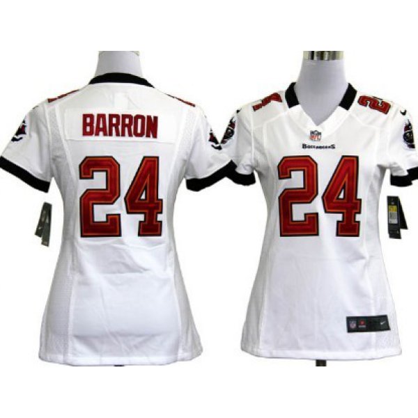 Nike Tampa Bay Buccaneers #24 Mark Barron White Game Womens Jersey