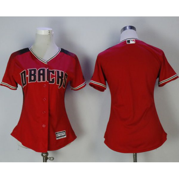 Arizona Diamondbacks Blank Red Brick Alternate Women's Stitched MLB Jersey