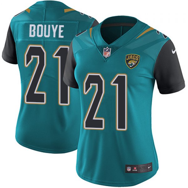 Women's Nike Jacksonville Jaguars #21 A.J. Bouye Teal Green Team Color Stitched NFL Vapor Untouchable Limited Jersey