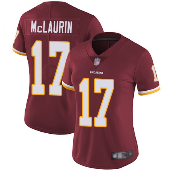 Redskins #17 Terry McLaurin Burgundy Red Team Color Women's Stitched Football Vapor Untouchable Limited Jersey