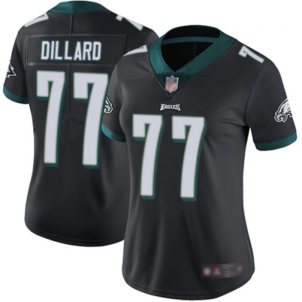 Eagles #77 Andre Dillard Black Alternate Women's Stitched Football Vapor Untouchable Limited Jersey