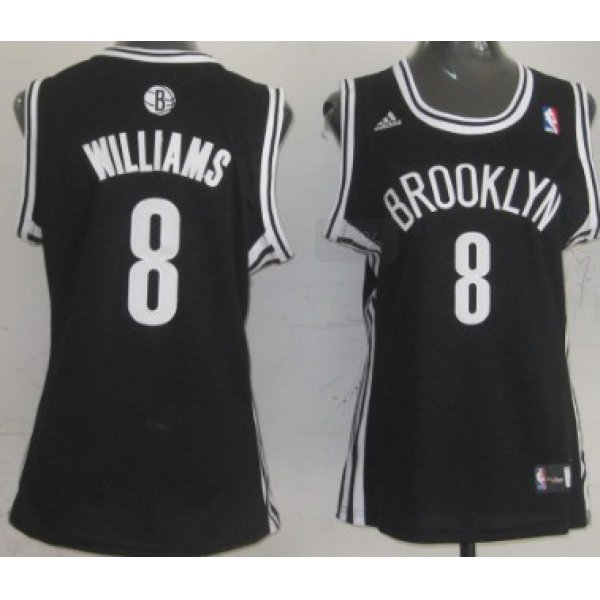Brooklyn Nets #8 Deron Williams Black Womens Jersey