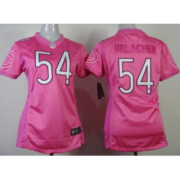 Nike Chicago Bears #54 Brian Urlacher Pink Love Womens Jersey