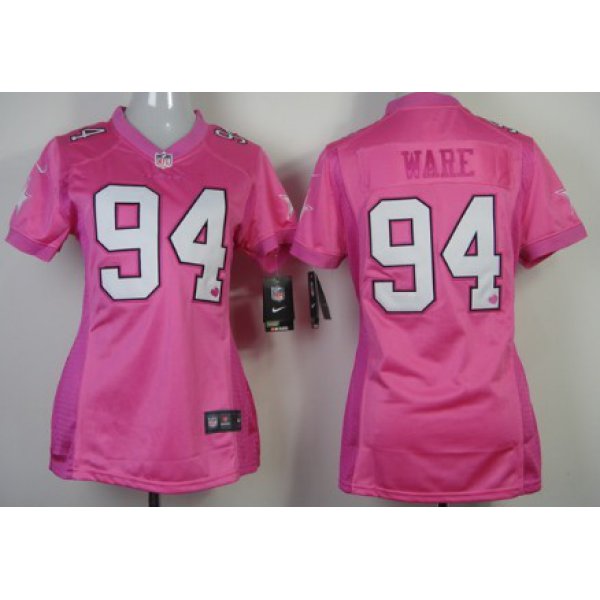 Nike Dallas Cowboys #94 DeMarcus Ware Pink Love Womens Jersey