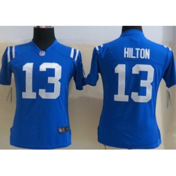 Nike Indianapolis Colts #13 T.Y. Hilton Blue Game Womens Jersey