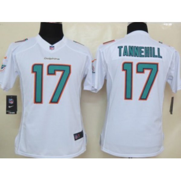 Nike Miami Dolphins #17 Ryan Tannehill 2013 White Limited Womens Jersey