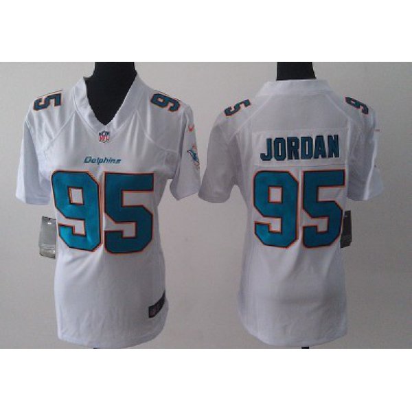 Nike Miami Dolphins #95 Dion Jordan 2013 White Game Womens Jersey