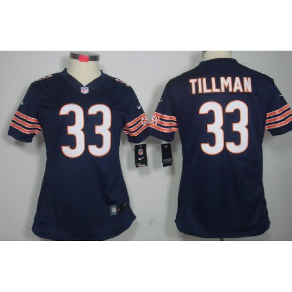 Nike Chicago Bears #33 Charles Tillman Blue Limited Womens Jersey