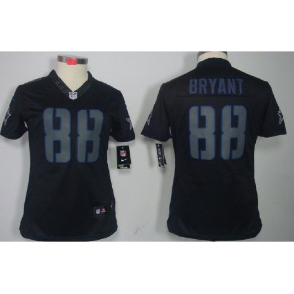 Nike Dallas Cowboys #88 Dez Bryant Black Impact Limited Womens Jersey