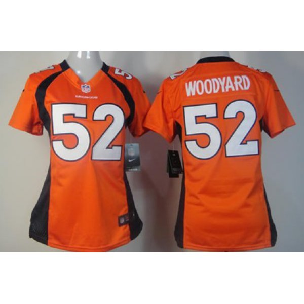 Nike Denver Broncos #52 Wesley Woodyard Orange Limited Womens Jersey