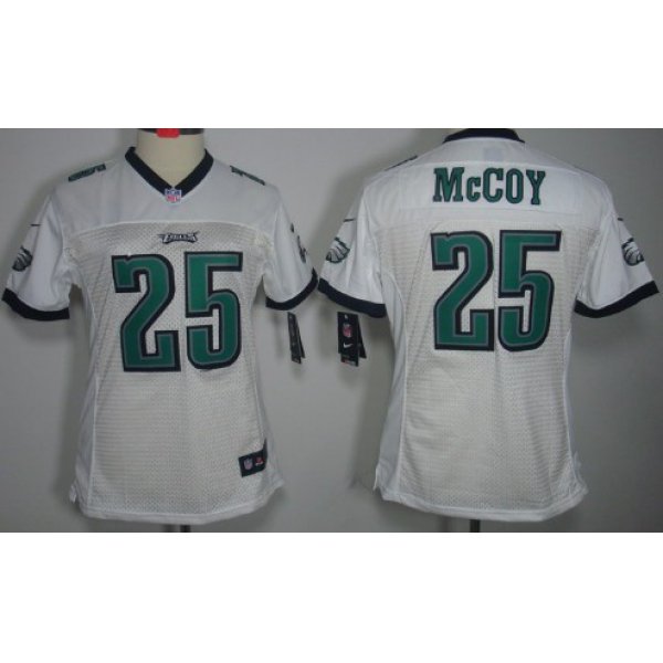 Nike Philadelphia Eagles #25 LeSean McCoy White Limited Womens Jersey