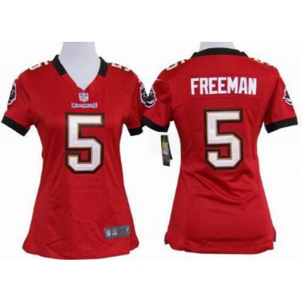 Nike Tampa Bay Buccaneers #5 Josh Freeman Red Game Womens Jersey