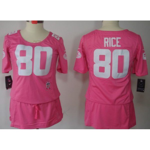 Nike New York Giants #80 Victor Cruz Breast Cancer Awareness Pink Womens Jersey