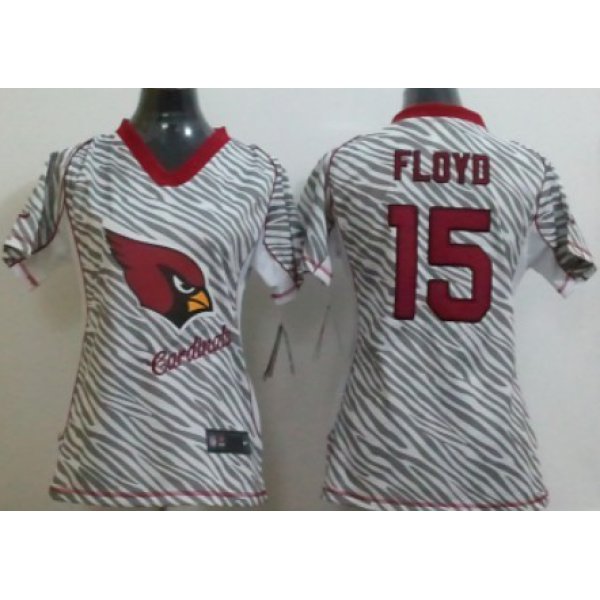 Nike Arizona Cardinals #15 Michael Floyd 2012 Womens Zebra Fashion Jersey