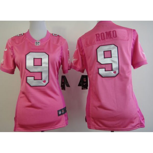 Nike Dallas Cowboys #9 Tony Romo Pink Love Womens Jersey