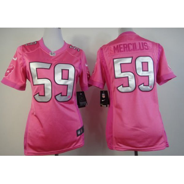 Nike Houston Texans #59 Whitney Mercilus Pink Love Womens Jersey