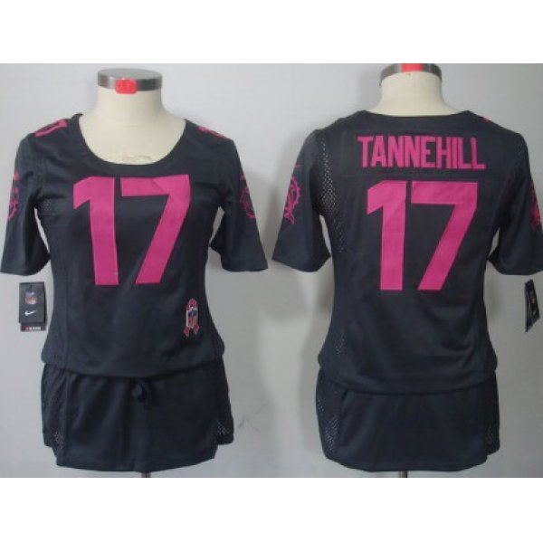 Nike Miami Dolphins #17 Ryan Tannehill Breast Cancer Awareness Gray Womens Jersey