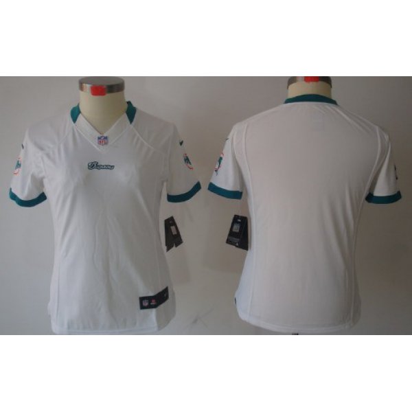 Nike Miami Dolphins Blank White Limited Womens Jersey